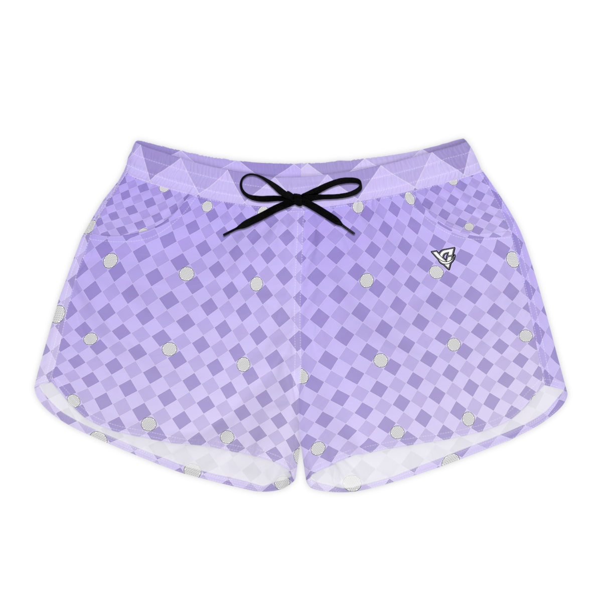Golf Lavender Mist Dimple Links Women's Athletic Shorts with Pockets