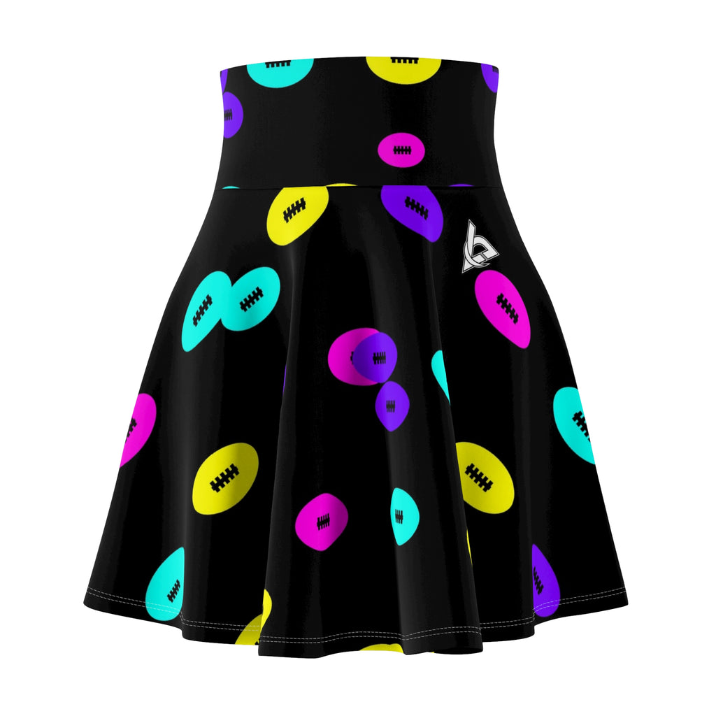 Football Midnight Neon Icon Storm Women's Athletic Skater Skirt