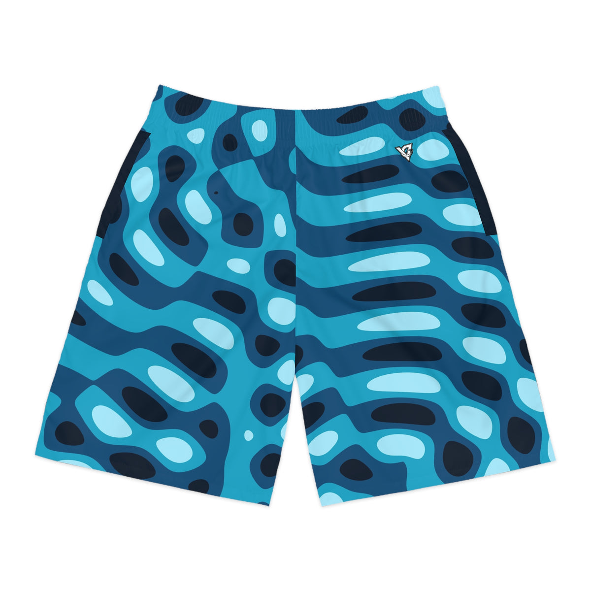 Men's Ocean Ripple Performance Jogger Athletic Shorts with Pockets
