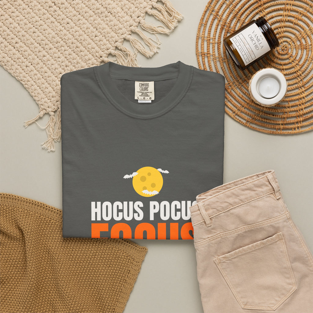 Hocus Pocus Focus | Women's Halloween Garment-Dyed Graphic Tee