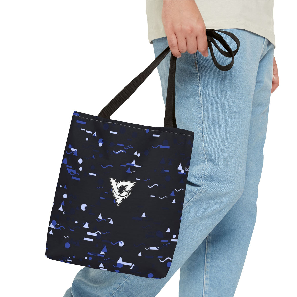 Midnight Confetti Tote Bag — All-Over Print Gym & Everyday Tote