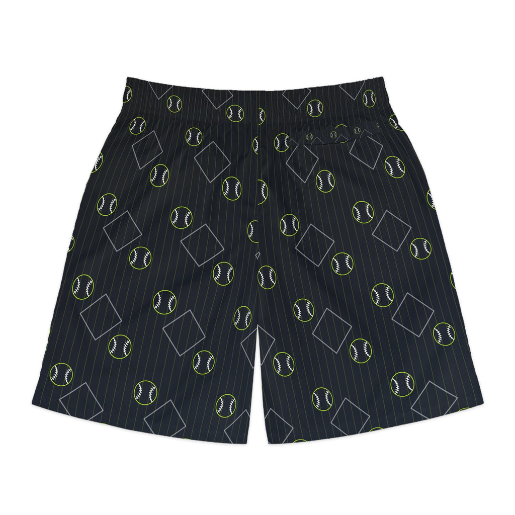 Baseball & Softball Volt Night Diamond Stitch Men's Athletic Shorts with Pockets