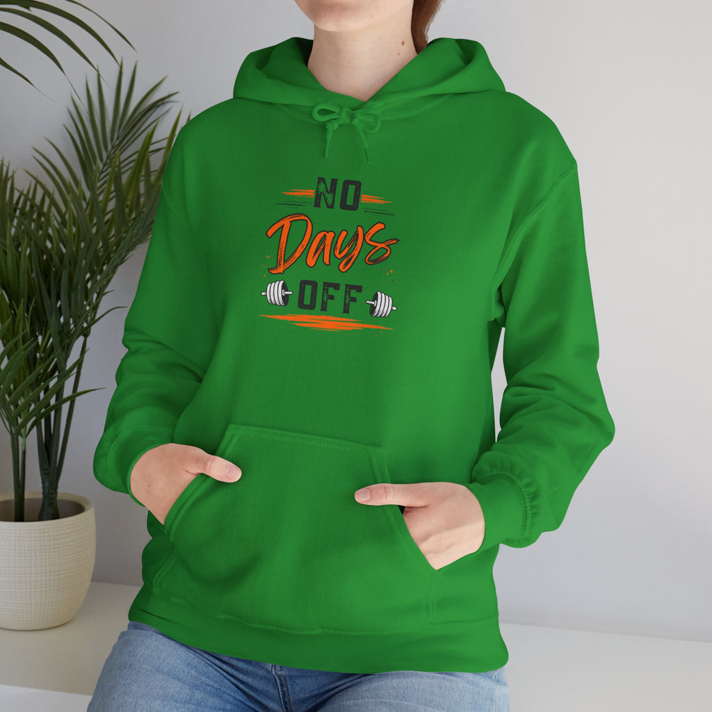 No Days Off | Heavy Hooded Sweatshirt