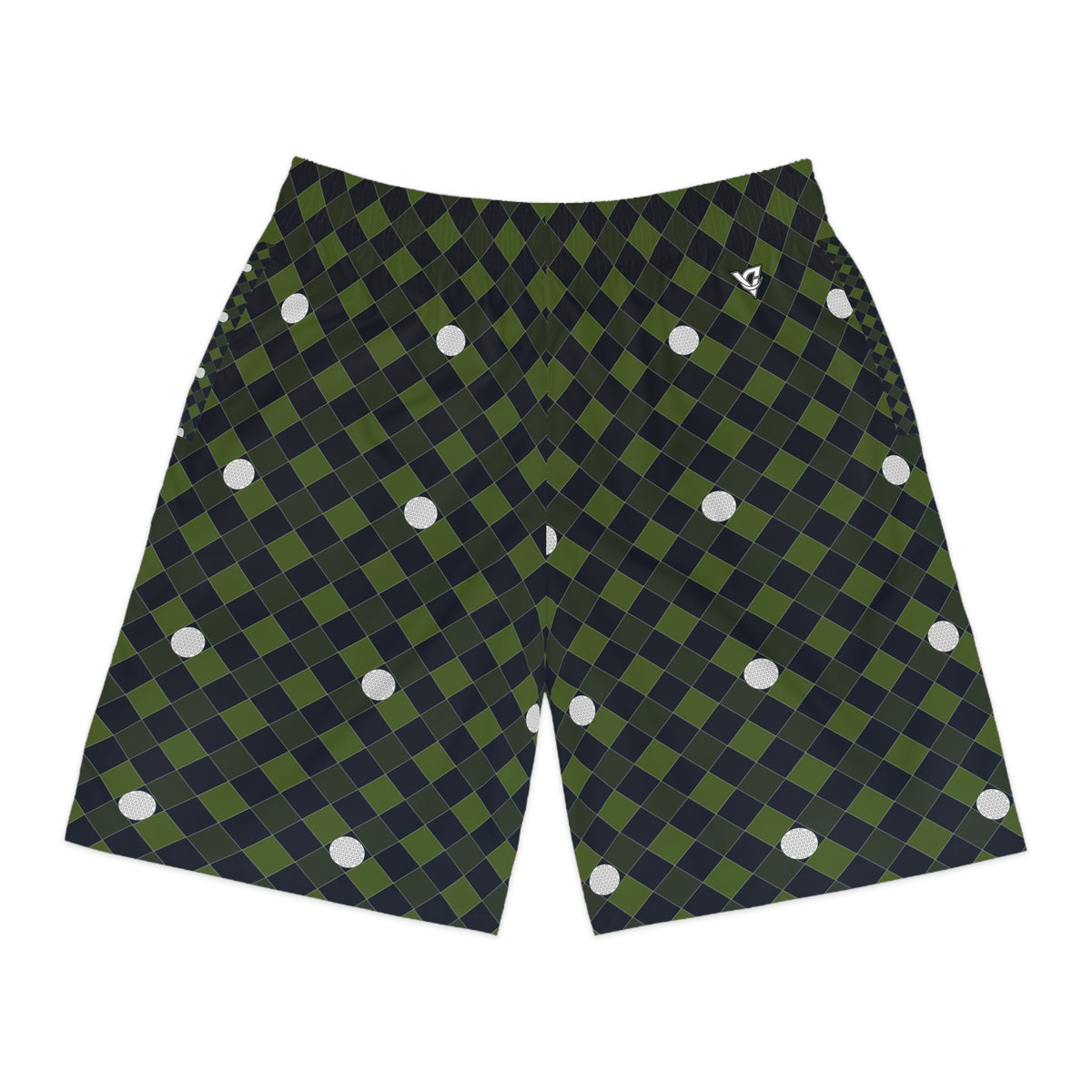 Golf Volt Night Dimple Links Men's Athletic Shorts with Pockets