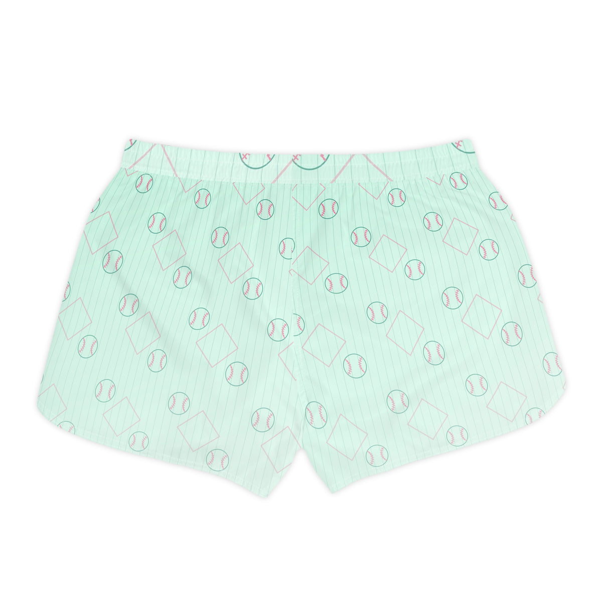 Baseball & Softball Mint Glow Diamond Stitch Women's Athletic Shorts with Pockets