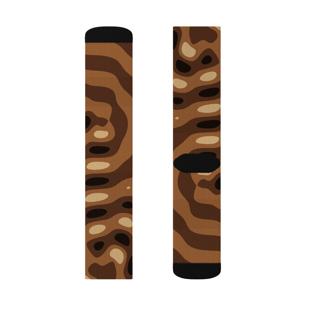 Chestnut Ripple Athletic Crew Socks