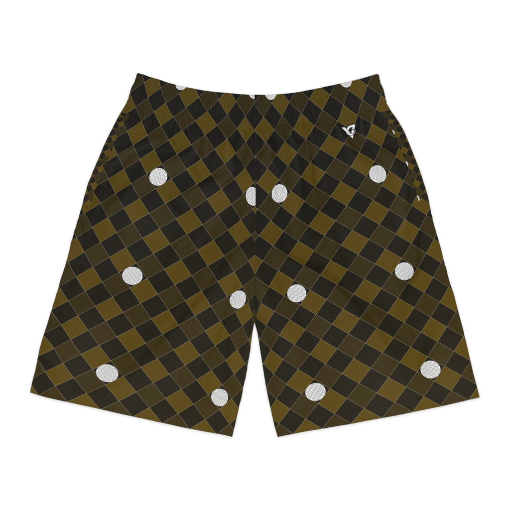 Golf Gold Rush Dimple Links Men's Athletic Shorts with Pockets
