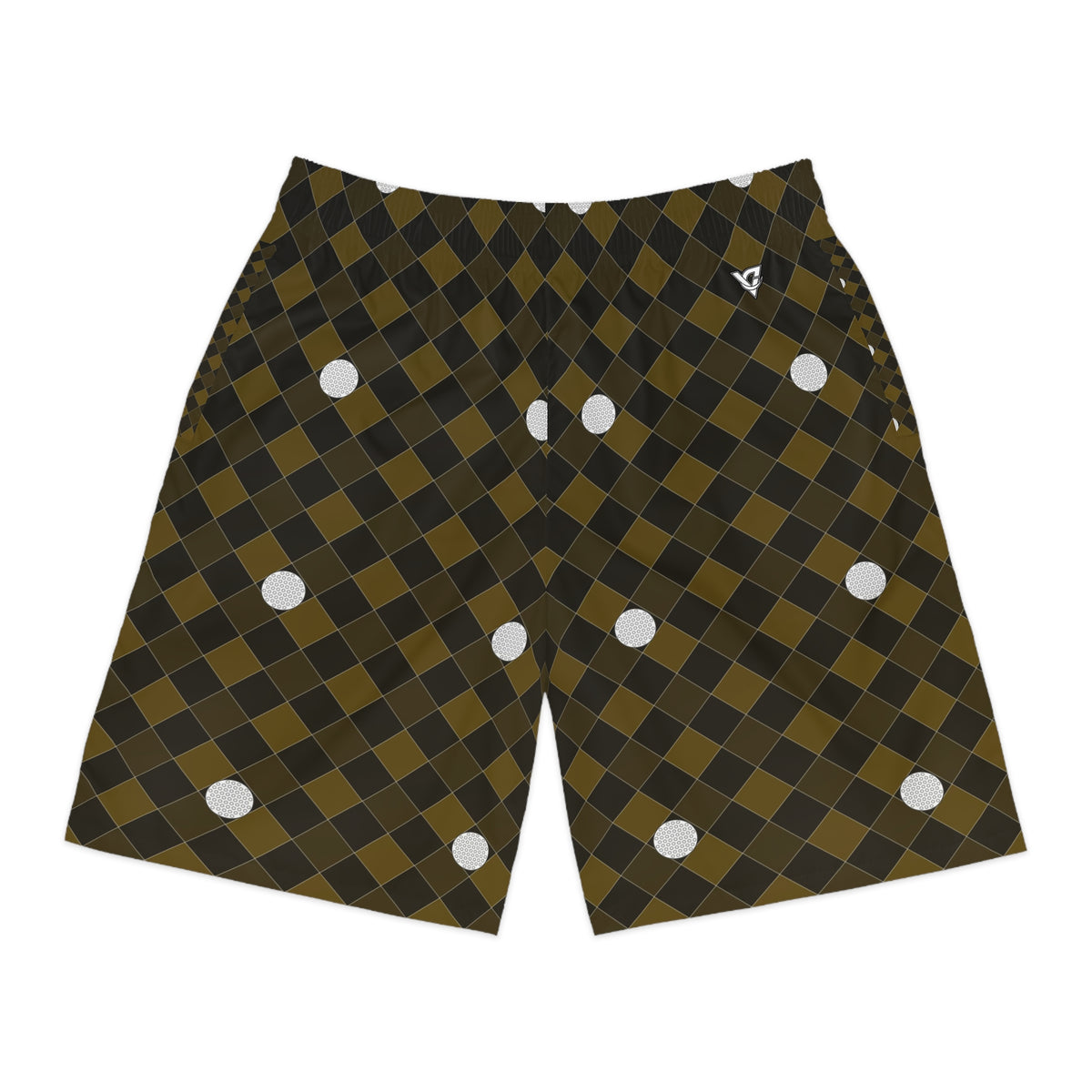 Golf Gold Rush Dimple Links Men's Athletic Shorts with Pockets