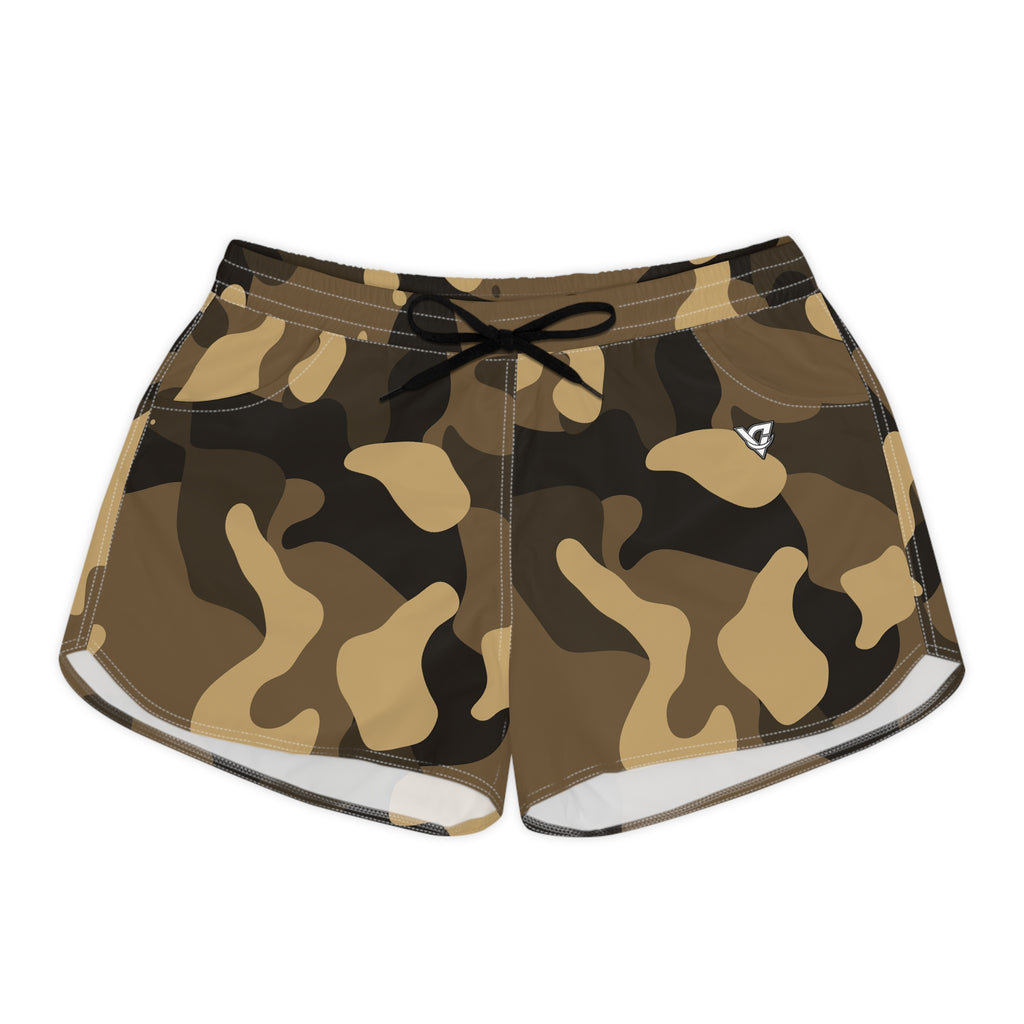 Women's Multipurpose Athletic Shorts with Pockets | Sandstorm Camo