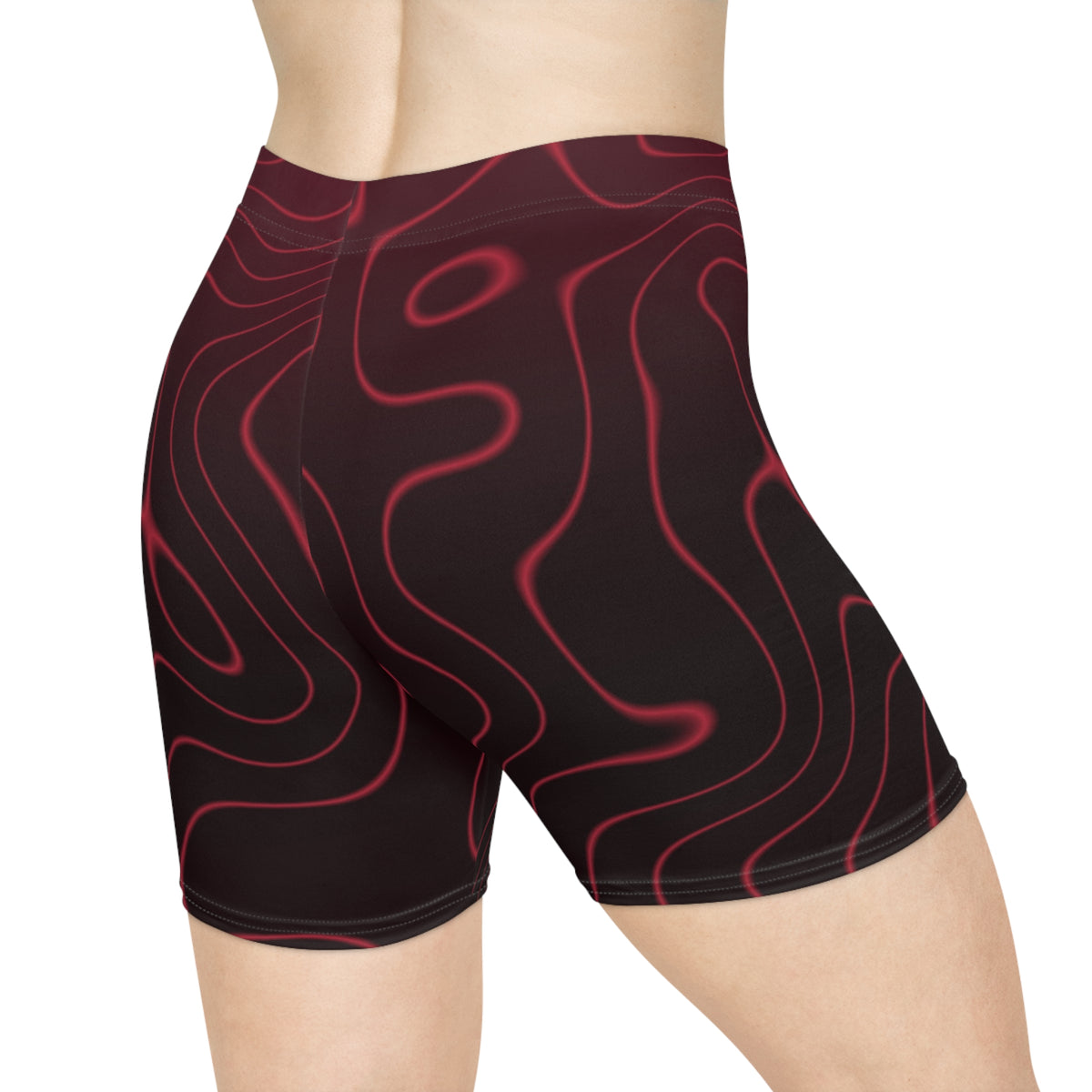 Spiced Wine Topo Women's Biker Shorts — High-Waist Workout Shorts