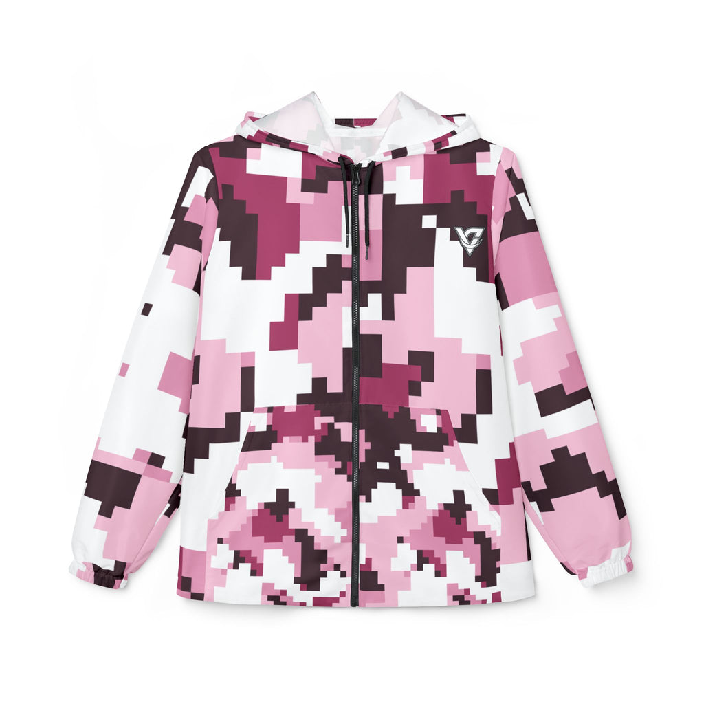 Rose Digital Camo Women's Windbreaker Jacket
