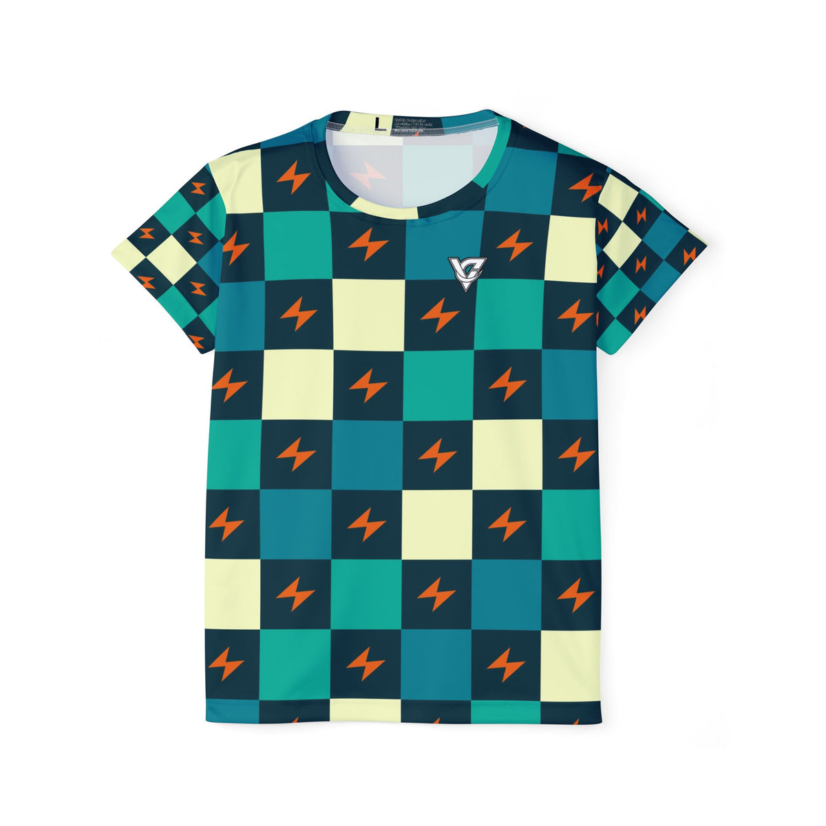 Running Peacock Checker Drive Women's Sports Jersey