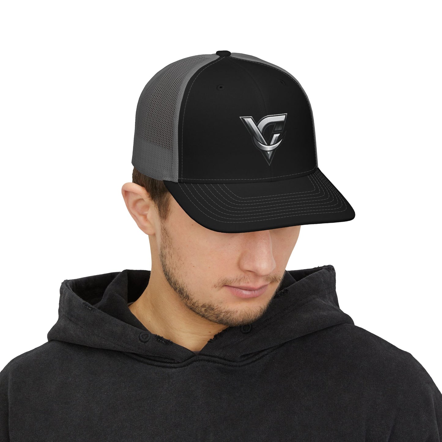 VG Chrome Logo Trucker Cap — Embroidered Snapback Hat
