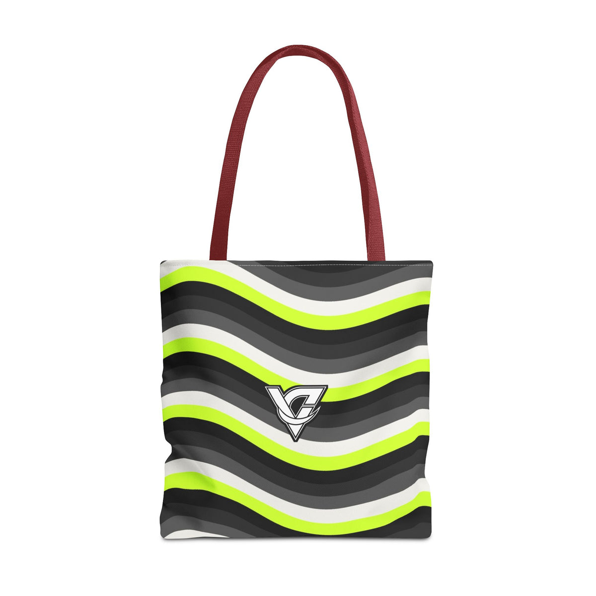 Graphite Wave Tote Bag — All-Over Print Gym & Everyday Tote