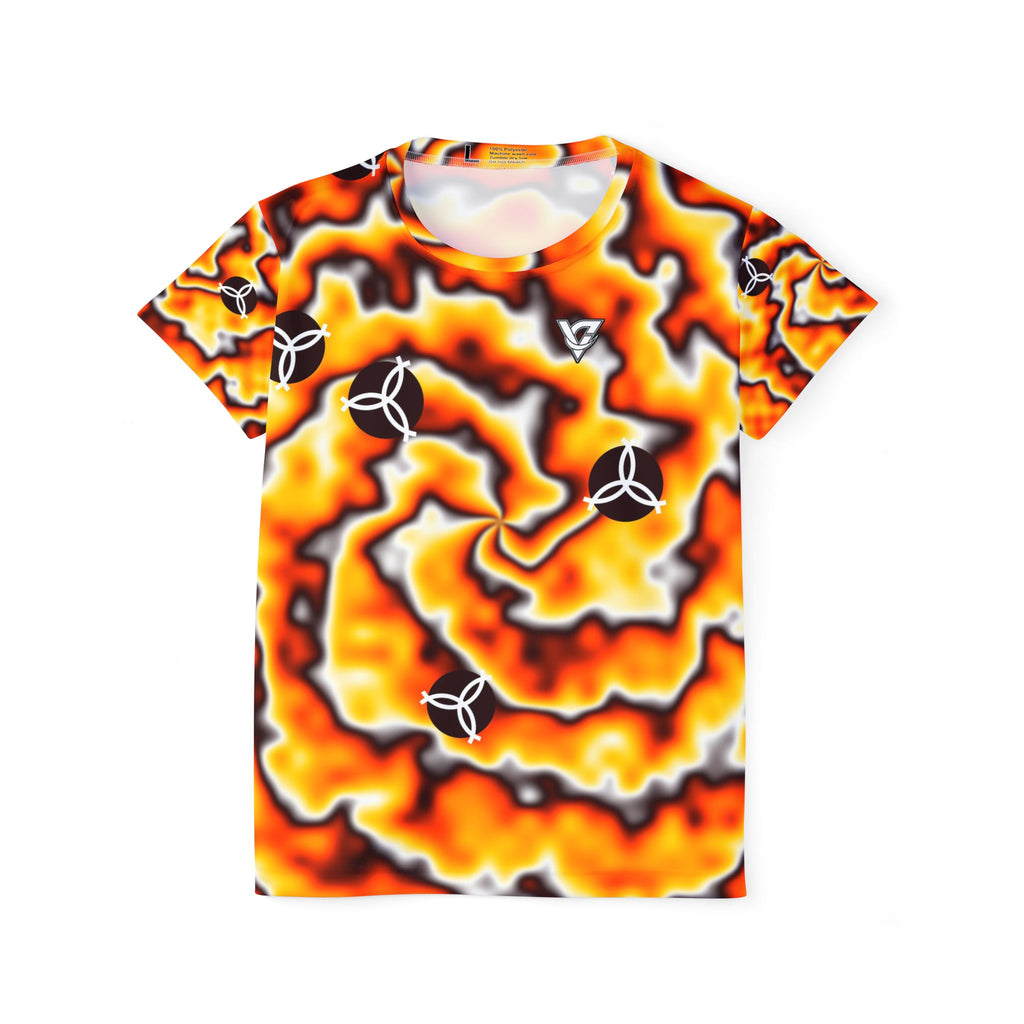 Volleyball Solar Flare Tie-Dye Spin Women's Sports Jersey