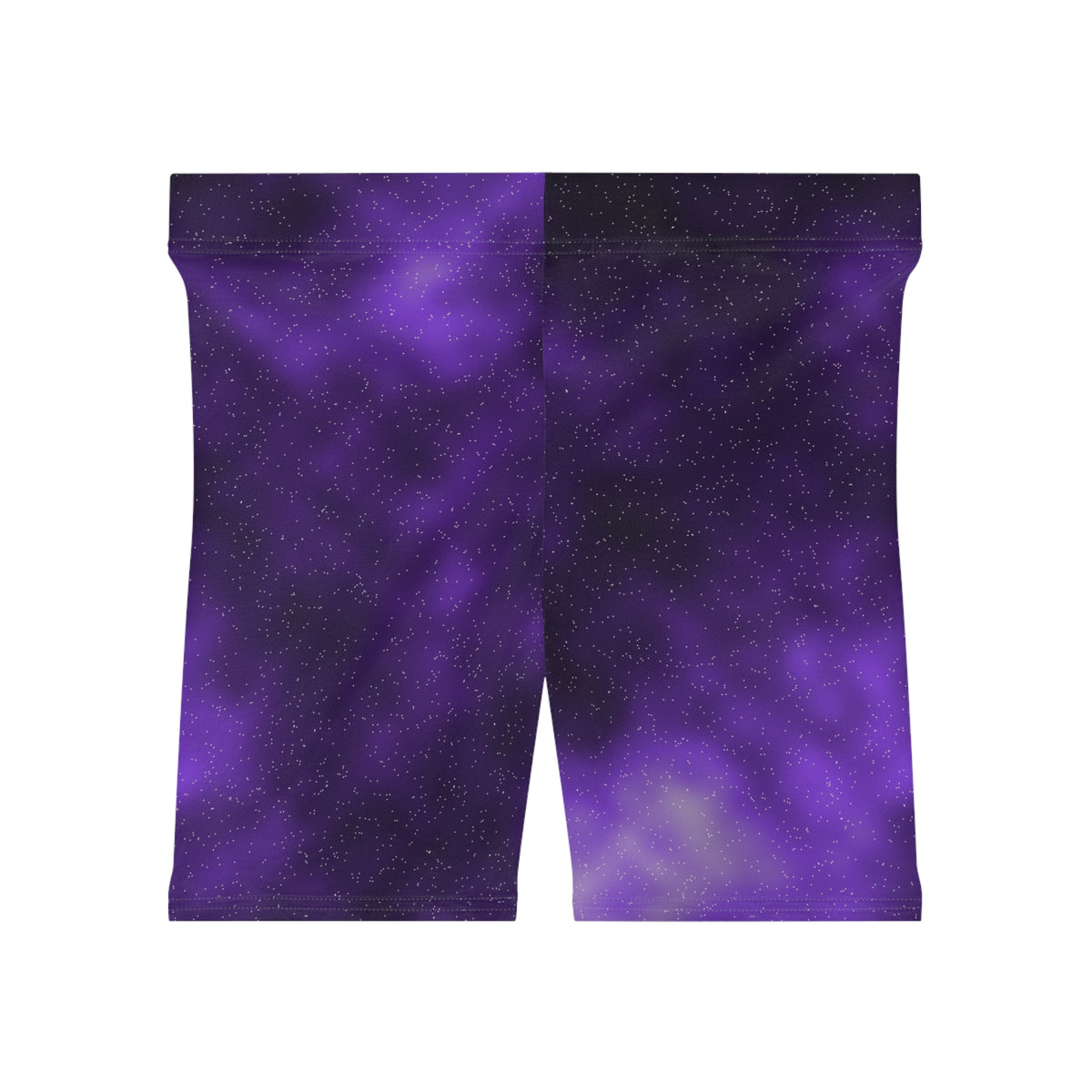Grape Galaxy Women's Biker Shorts — High-Waist Workout Shorts