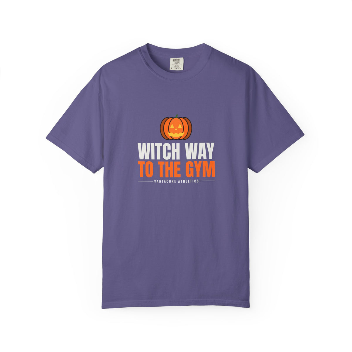 Witch Way To The Gym | Women's Halloween Garment-Dyed Graphic Tee