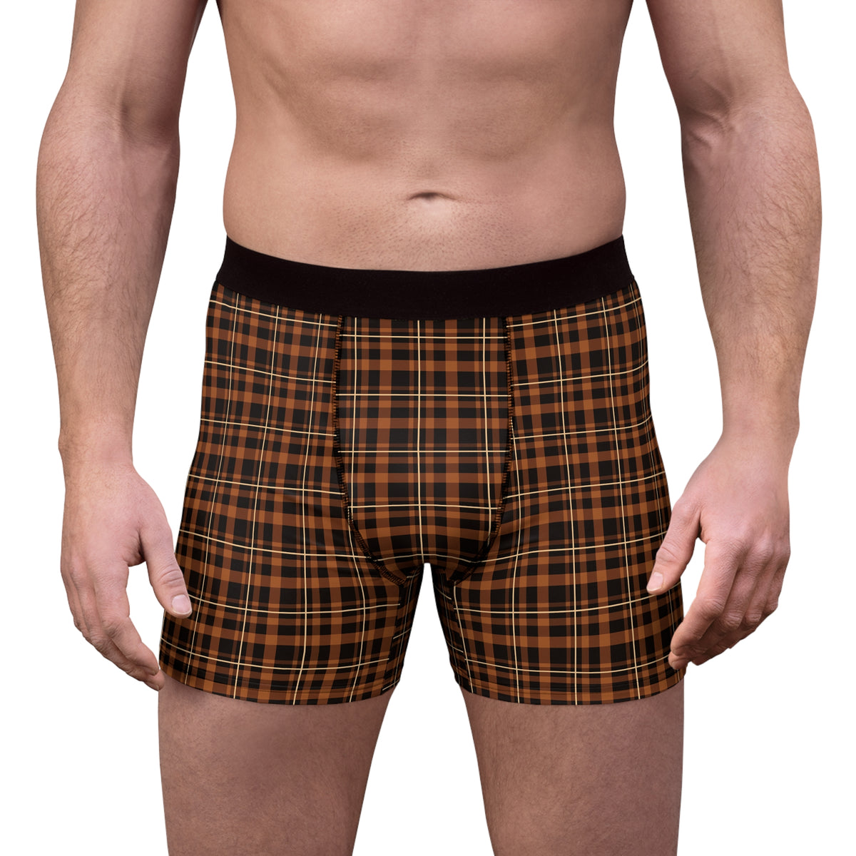 Copper Flannel Men's Boxer Briefs — Performance Underwear
