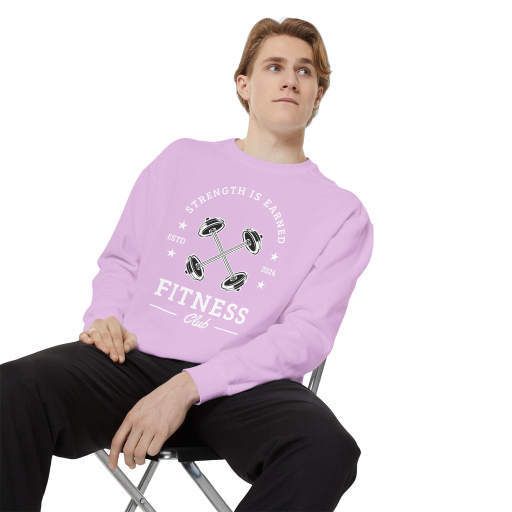 Fitness Club Sweatshirt | "Strength Is Earned" Crewneck