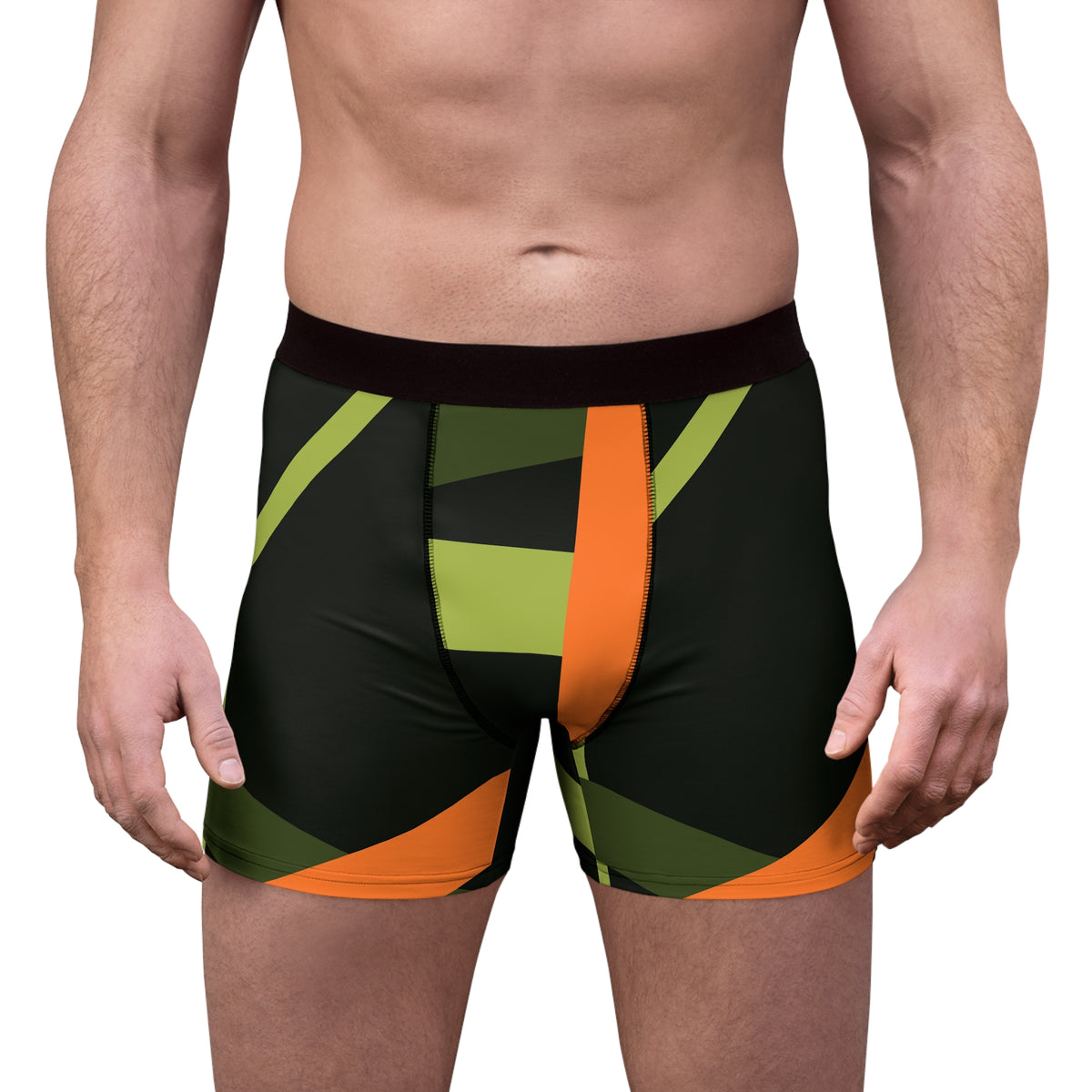 Moss Flame Shard Men's Boxer Briefs — Performance Underwear