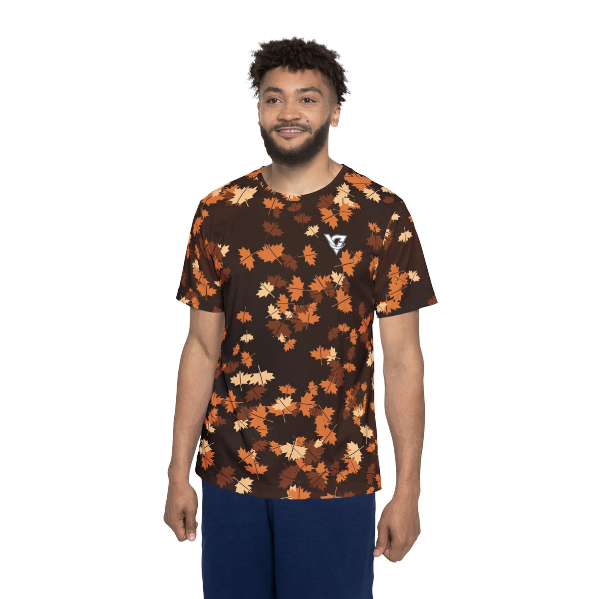 Copper Falling Leaves Multipurpose Athletic Shirt