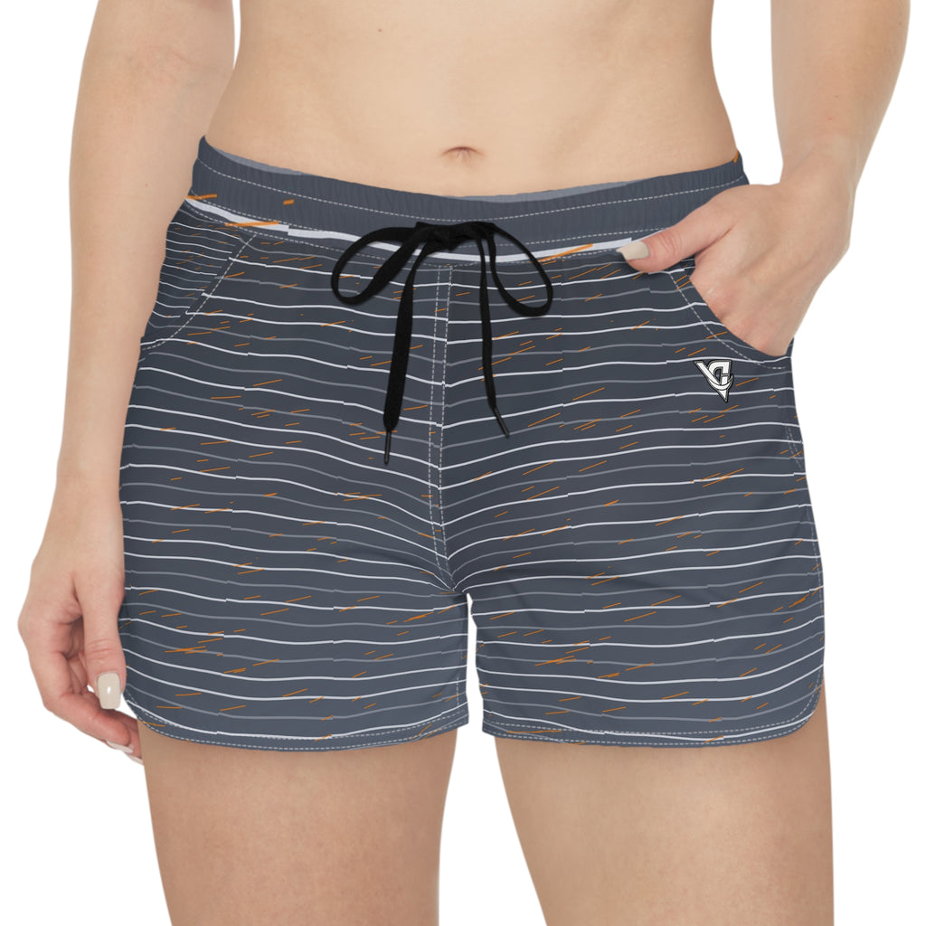 Running Slate Storm Pace Lanes Women's Athletic Shorts with Pockets