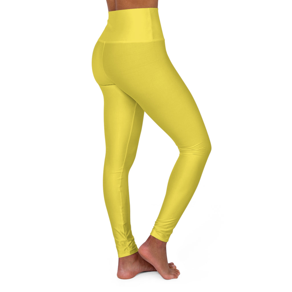 Lemon Yellow Essential High-Waisted Yoga Leggings