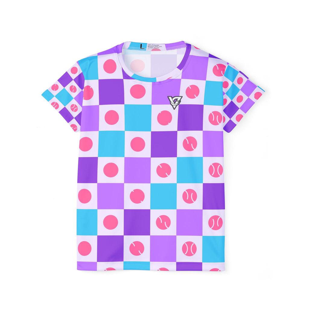 Tennis Lilac Wave Checker Drive Women's Sports Jersey