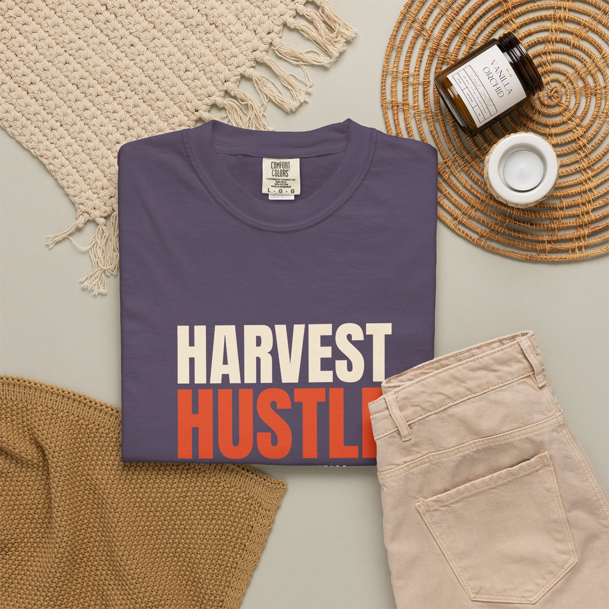 Harvest Hustle | Women's Garment-Dyed Graphic Tee
