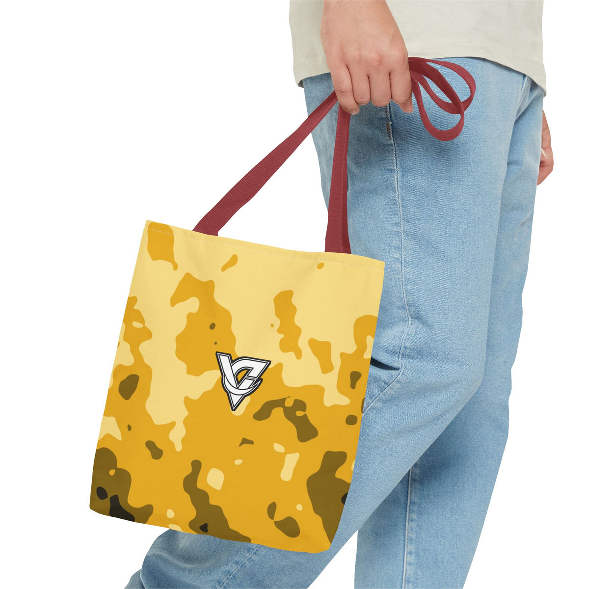 Mustard Magma Tote Bag — All-Over Print Gym & Everyday Tote