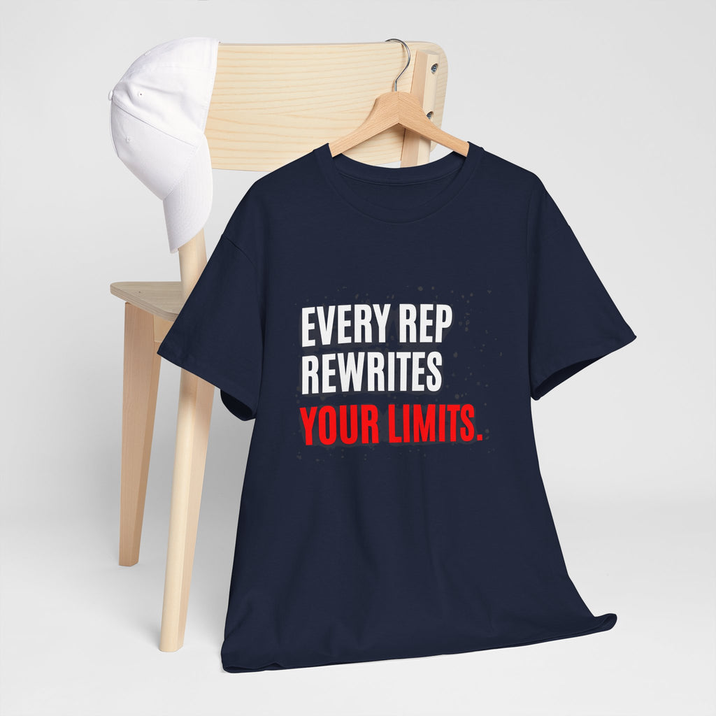 Every Rep Rewrites Your Limits | Motivational Gym T-Shirt