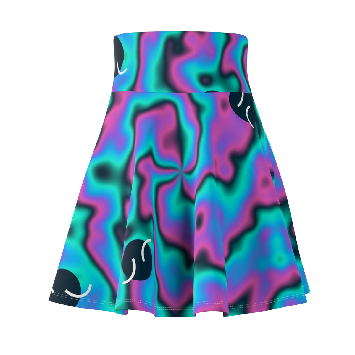 Tennis Neon Lagoon Tie-Dye Spin Women's Athletic Skater Skirt
