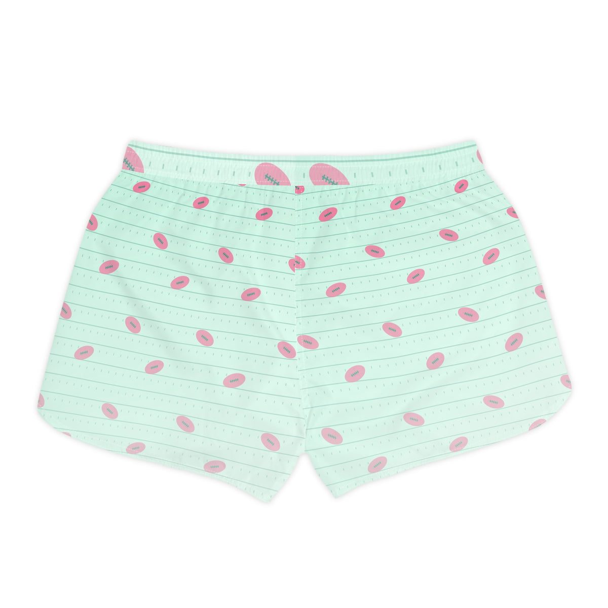 Football Mint Glow Gridiron Women's Athletic Shorts with Pockets