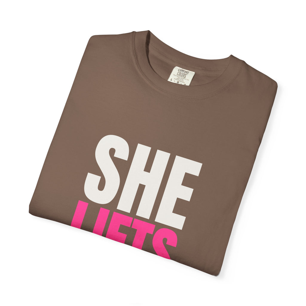 She Lifts | Women's Garment-Dyed Graphic Tee
