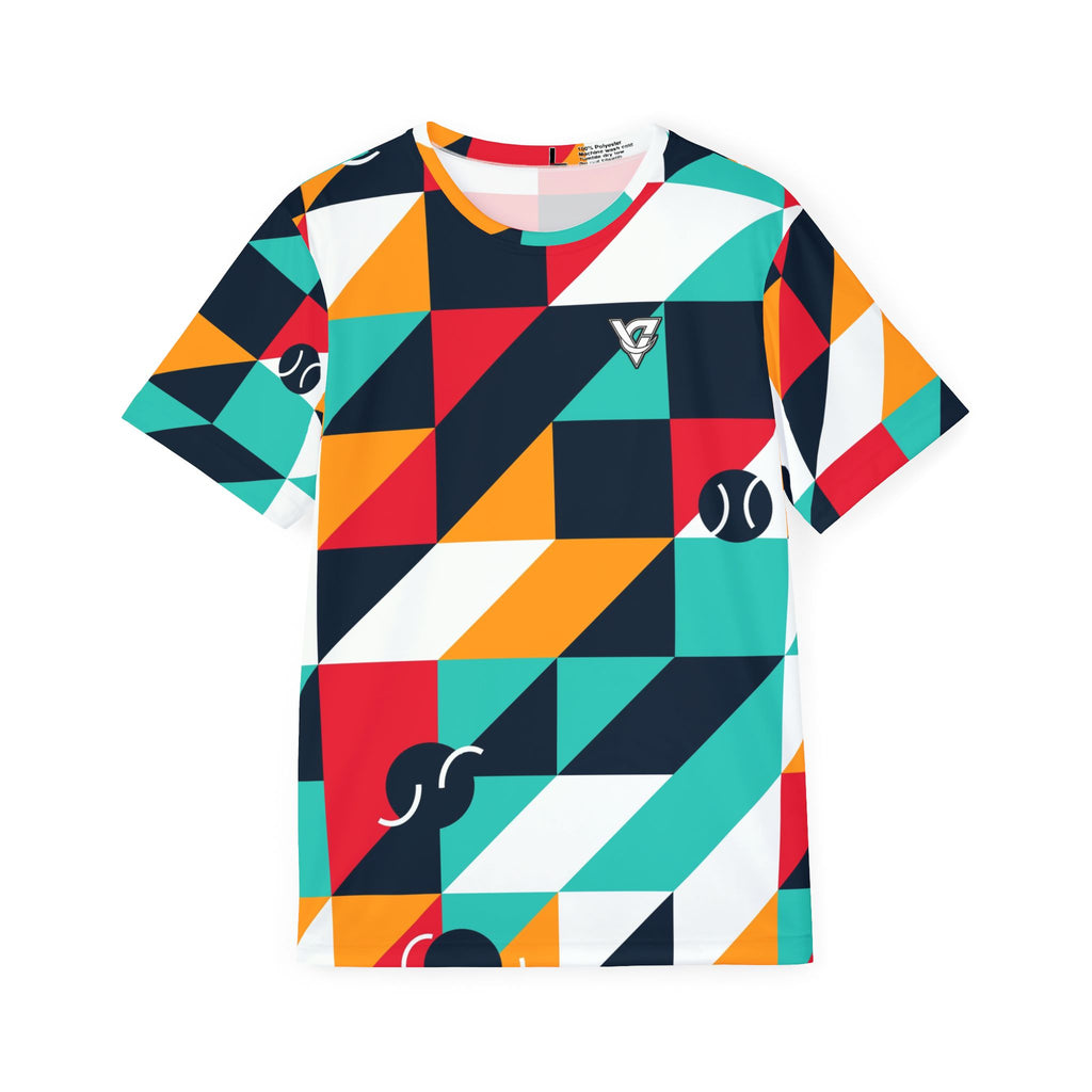 Tennis Aqua Volt Prism Block Men's Sports Jersey