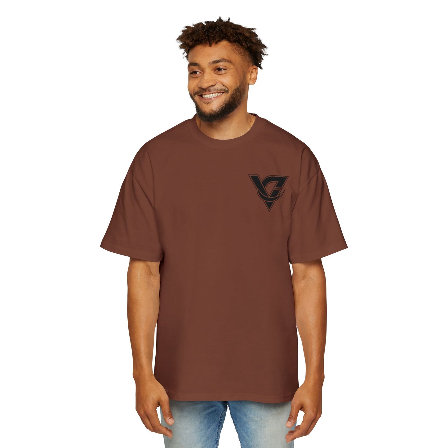 Graphic Tee — Minimal Geometric V Logo Chest Print