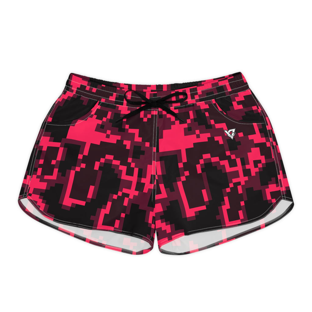Women's Multipurpose Athletic Shorts with Pockets | Infrared Digital Camo
