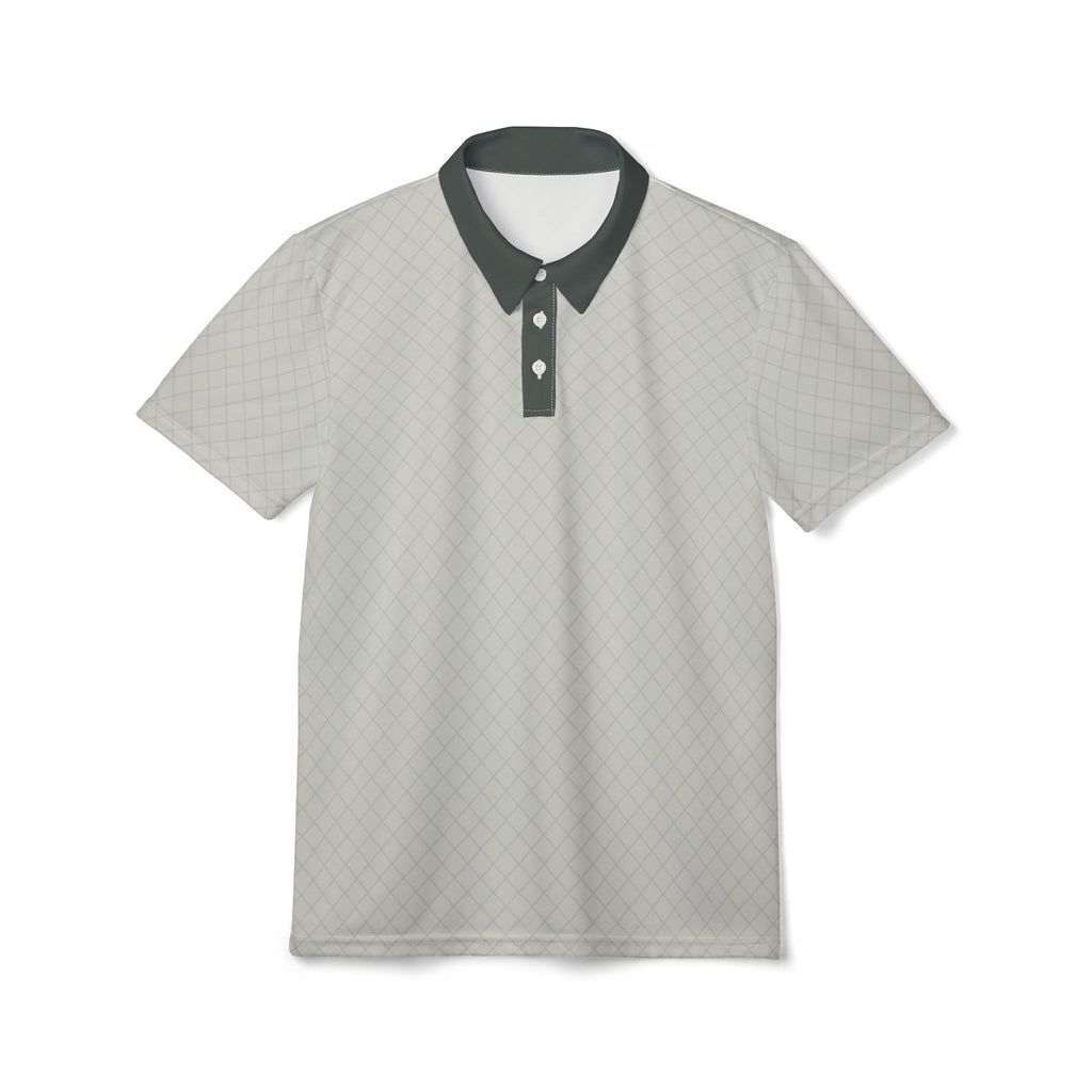 Classic Geometric Polo Shirt — Men's Casual Collared Tee