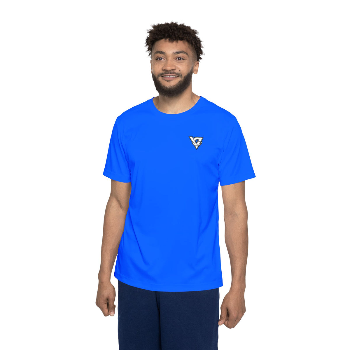 Vantacore Solid Electric Blue Men's Sports Jersey