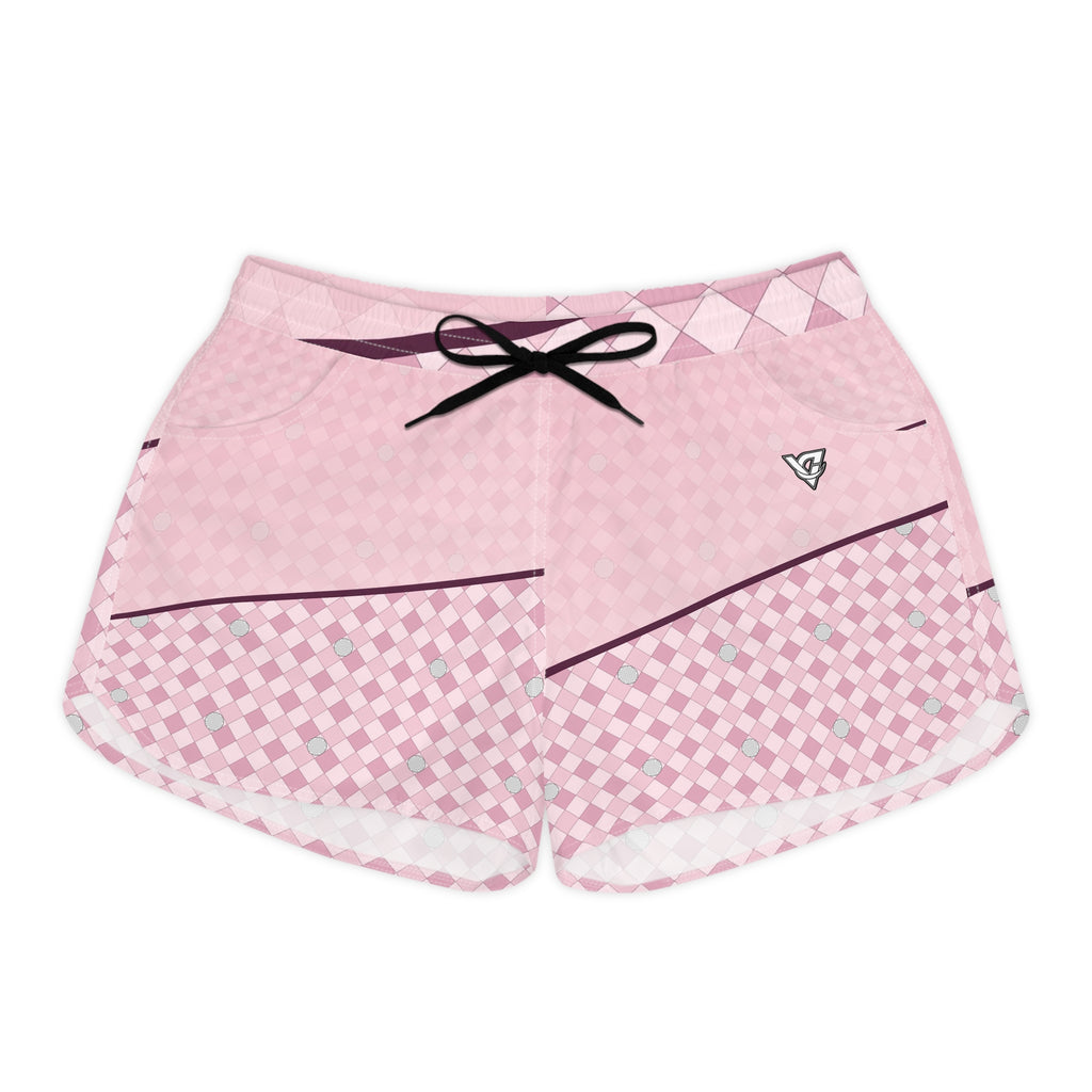 Golf Blush Rose Dimple Links Women's Athletic Shorts with Pockets