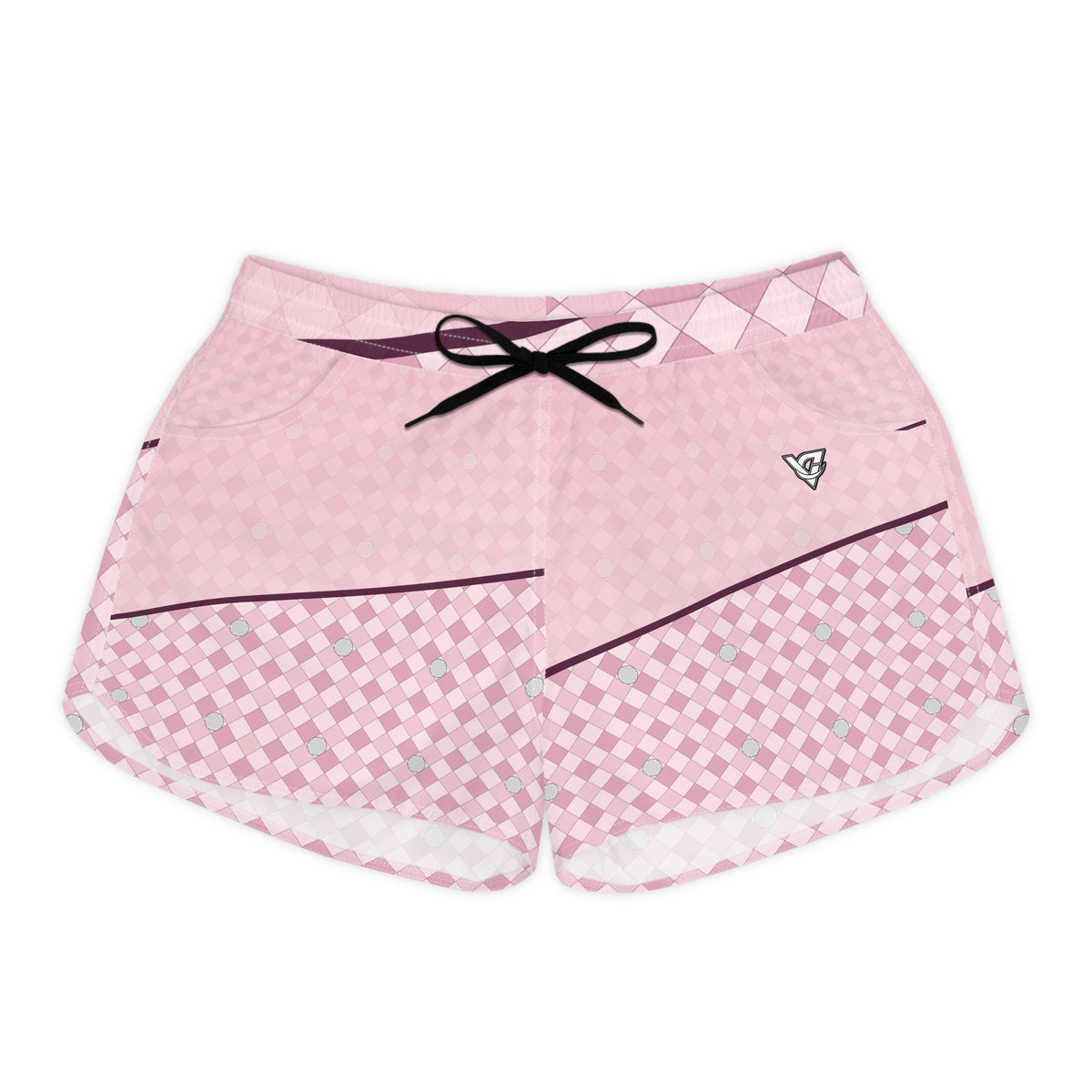 Golf Blush Rose Dimple Links Women's Athletic Shorts with Pockets