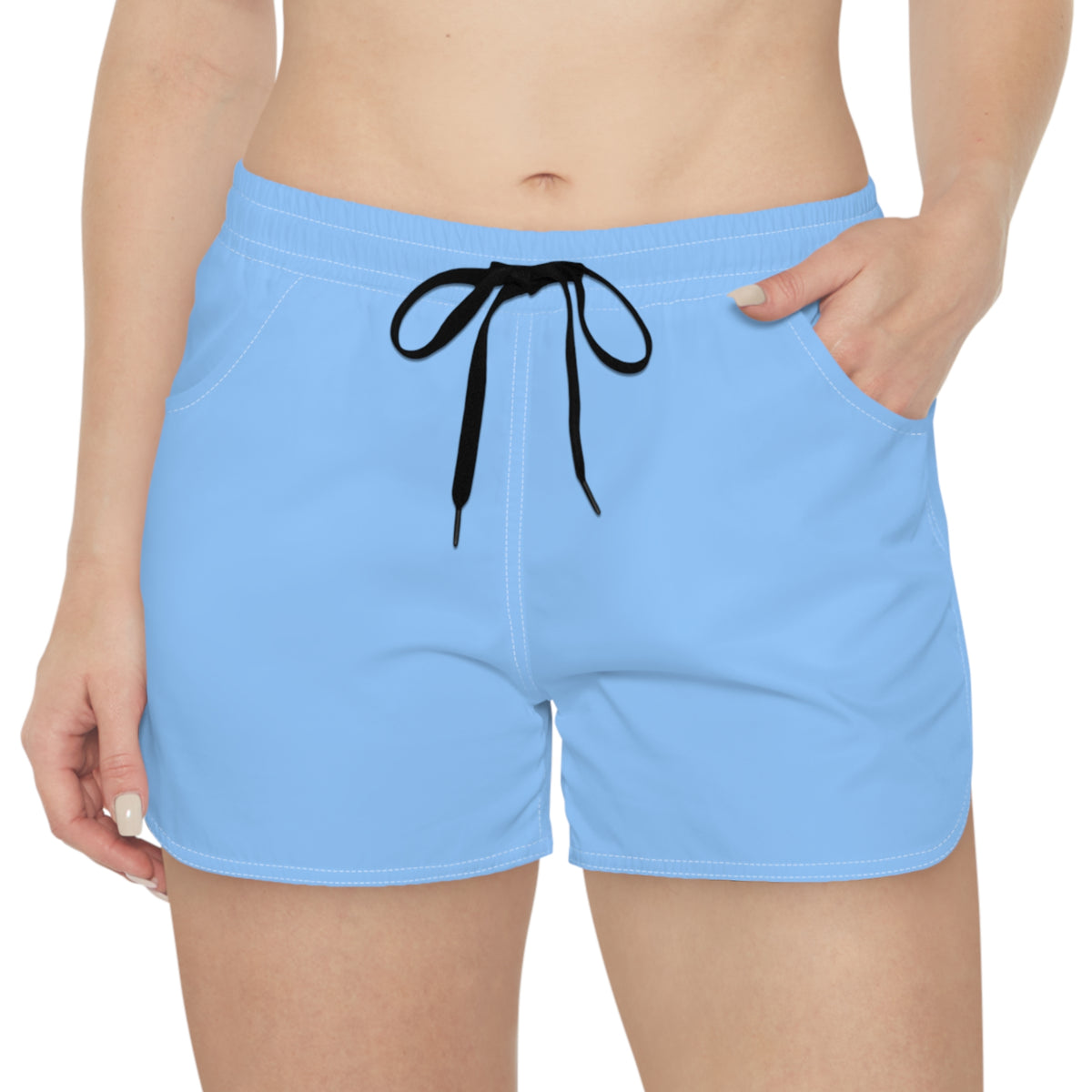 Women's Multipurpose Athletic Shorts with Pockets – Sky Blue