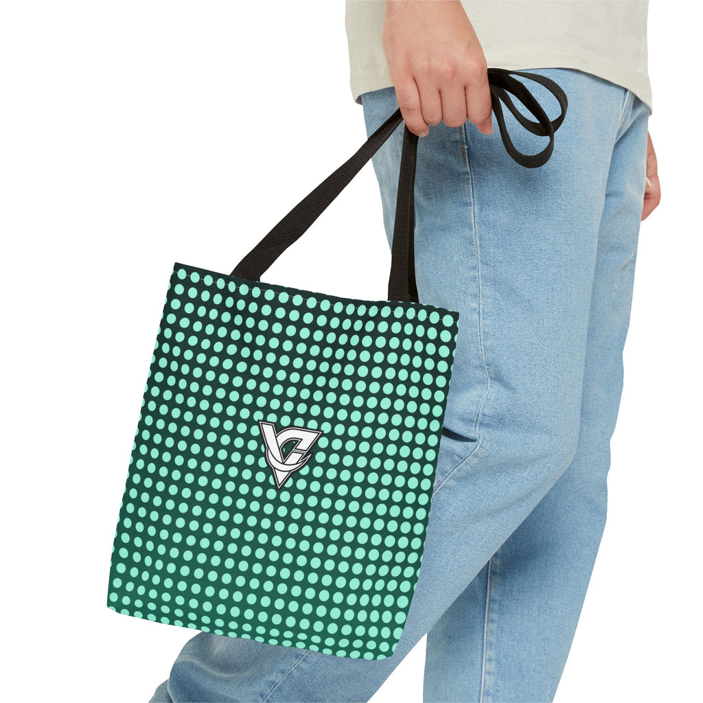 Mint Halftone Tote Bag — All-Over Print Gym & Everyday Tote