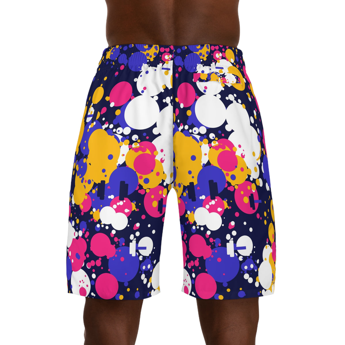 Training & Gym Royal Flame Splash Zone Men's Athletic Shorts with Pockets