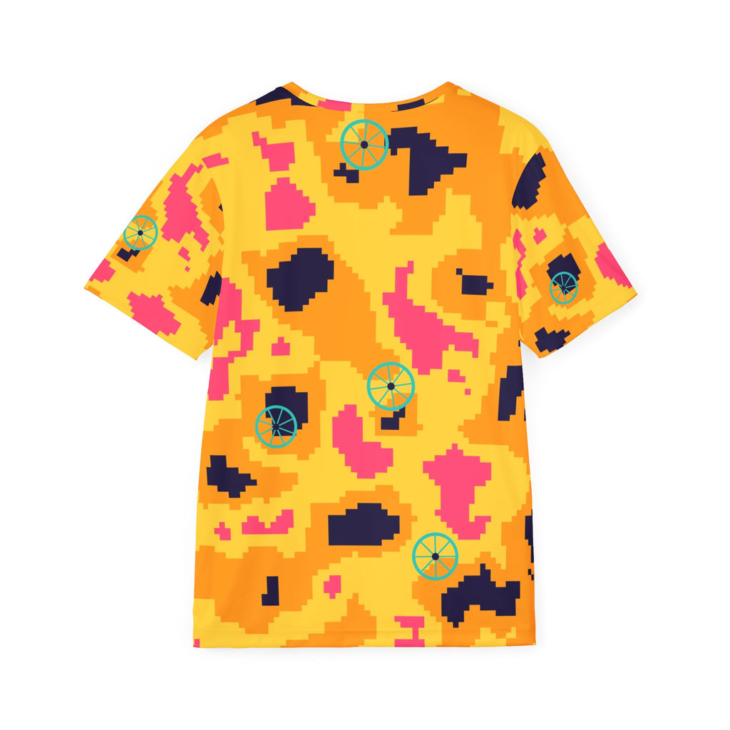Cycling Electric Mango Pixel Camo Men's Sports Jersey
