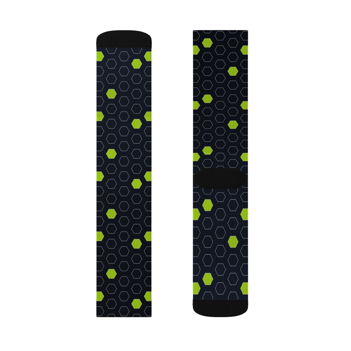 Soccer Volt Night Hex Pitch Athletic Crew Socks