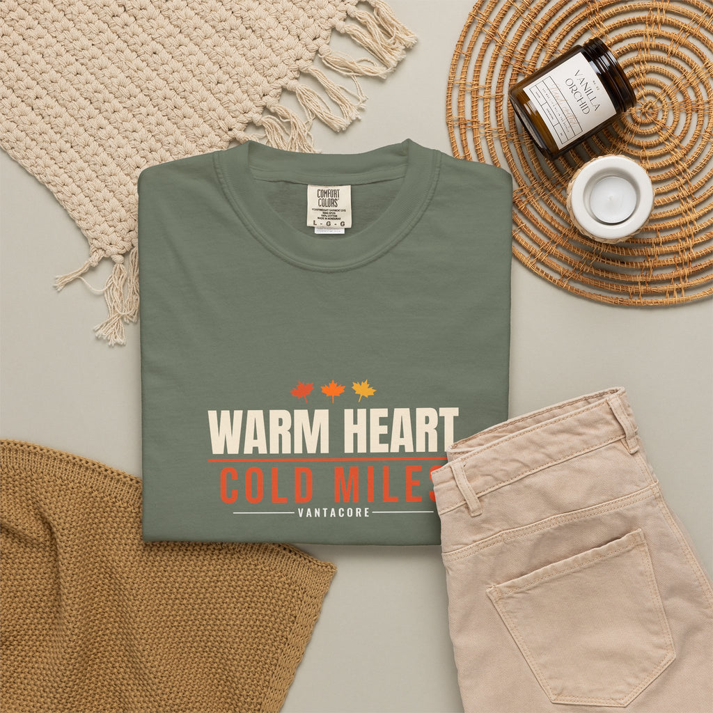 Warm Heart Cold Miles | Women's Garment-Dyed Graphic Tee