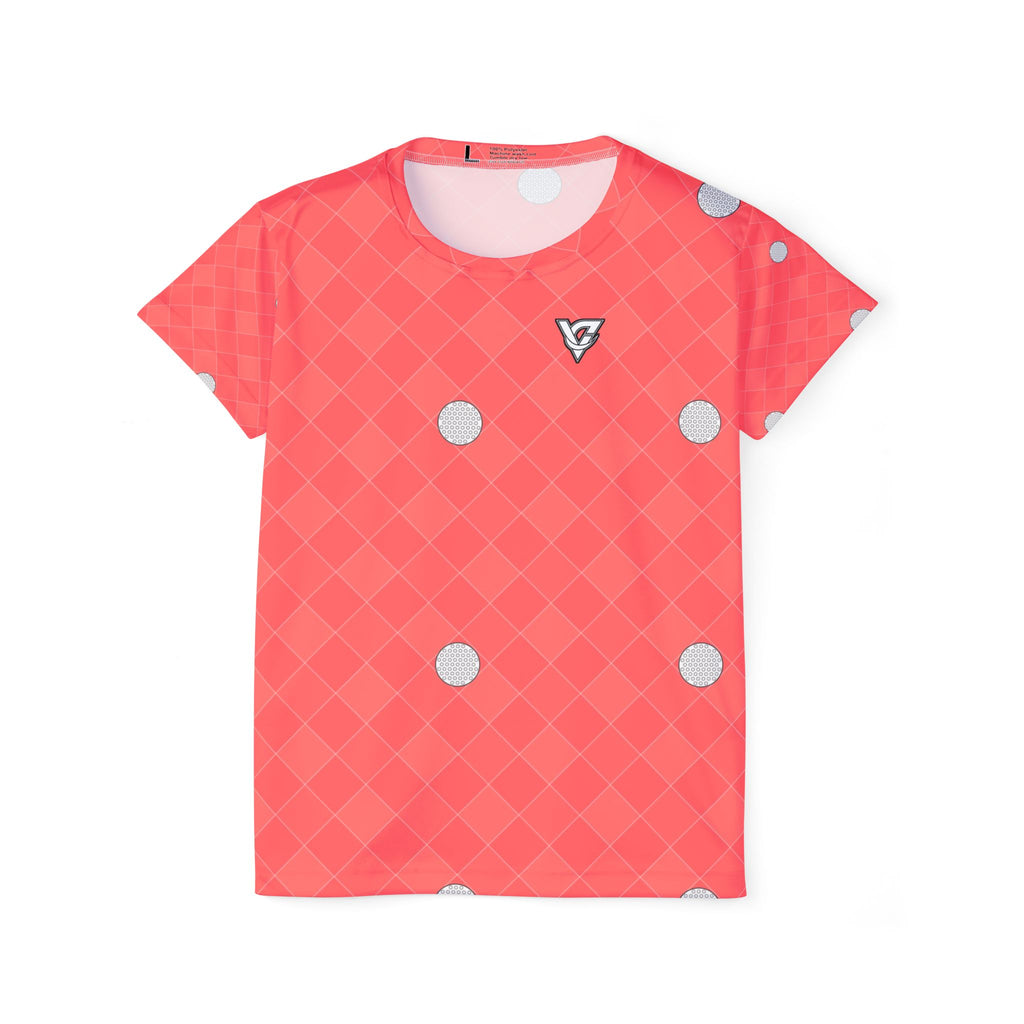 Golf Hot Coral Dimple Links Women's Sports Jersey