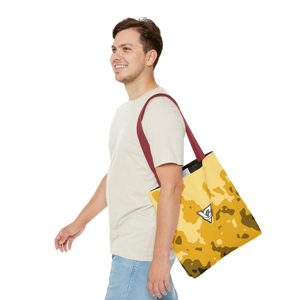 Mustard Magma Tote Bag — All-Over Print Gym & Everyday Tote