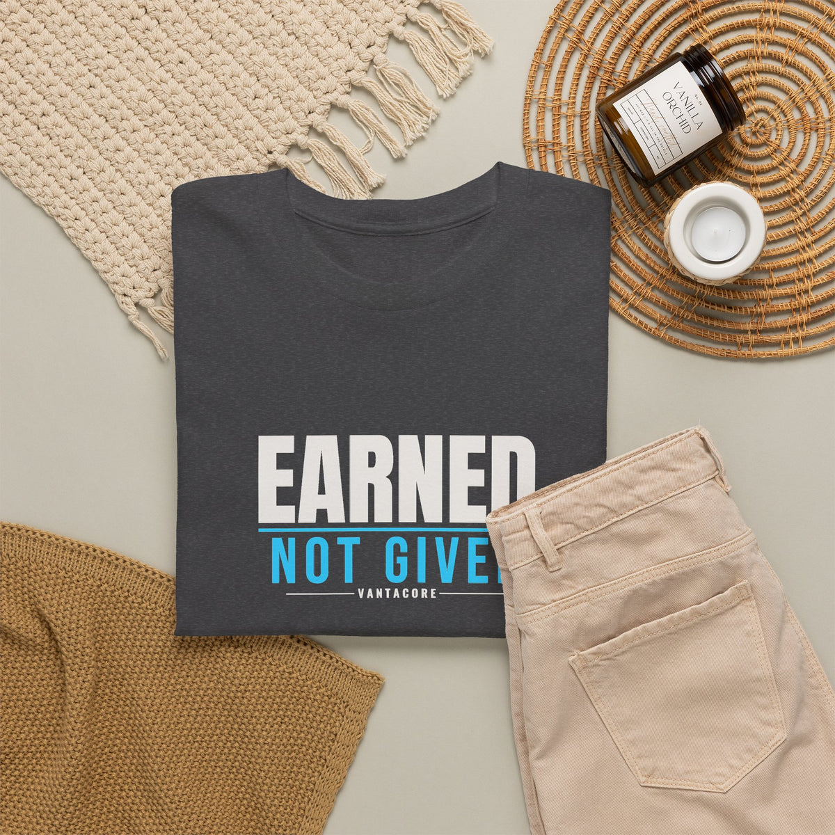 Earned Not Given | Men's Graphic Gym T-Shirt